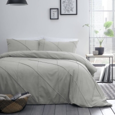 Serene Dart Duvet Set Grey