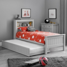 Marley Bookcase Bed Single 90cm Dove Grey