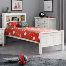 Marley Bookcase Bed Single 90cm Surf White
