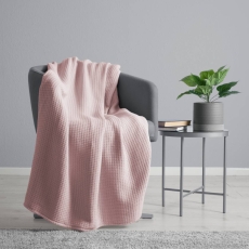 Belledorm Waffle Throw 150 X 200cm Blush