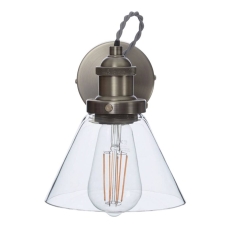 Laura Ashley Isaac Wall Light Satin Nickel