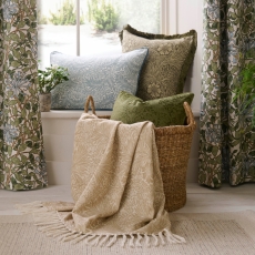 William Morris At Home Marigold 130cm x 170cm Throw Hessian Natural