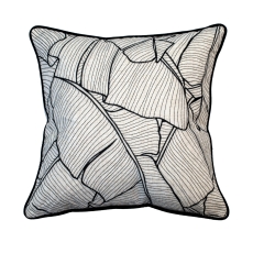 Islington 45cm Cushion Large Leaves Mono