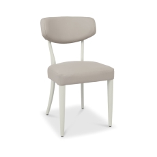 Lisbon Dining Chair Grey Bonded Leather