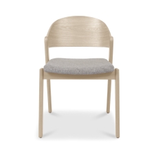 Vigo Dining Chair Grey Fabric Scandi Oak