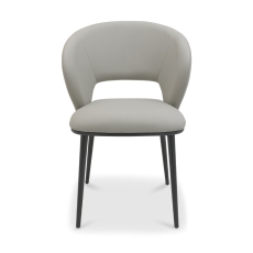 Vigo Luca Dining Chair Light Grey Faux Leather