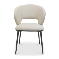 Vigo Luca Dining Chair Ivory Faux Leather