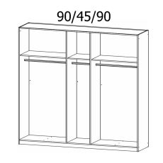 Boston 5 Door 3 Mirror Wardrobe Artisan Oak