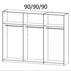 Boston 6 Door 4 Mirror Wardrobe Artisan Oak