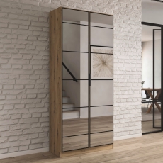 Boston 2 Door 2 Mirror Wardrobe Artisan Oak