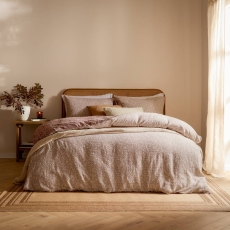 The Linen yard Perrie Leaf Duvet Set Cinnamon