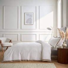 Bedeck Fine Linen Olenna Cover Set Truffle/Chalk