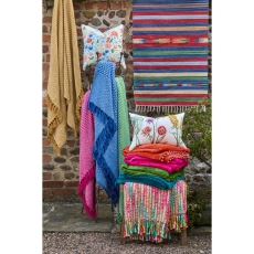 Carnival Recycled Throw 127cm x 152cm Blue