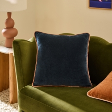 MADE Bailey 50X50 Feather Cushion Navy/Nutmeg