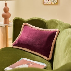 MADE Huxley 30X50 Feather Cushion Olive/Maroon