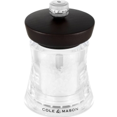 Holborn 95mm Acrylic Black Wood Salt Mill