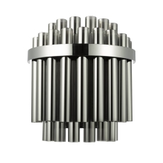 Imani 2 Light Wall Light Polished Chrome and Smoked Ribbed Glass