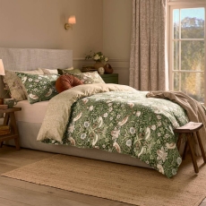 Morris At Home Strawberry Thief Duvet Set Nettle