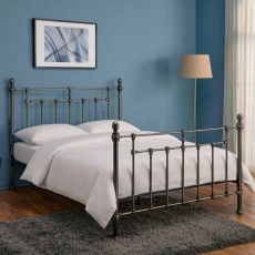 Freya Bed Frame Brushed Black Nickel