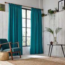 Chroma Pencil Headed Curtains Teal