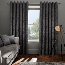 Naples Eyelet Headed Curtains Smoke