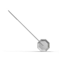 Gingko Octagon One Desk Lamp Silver Grey