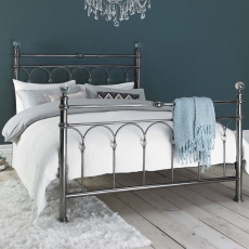 Kansas Bed Frame Shiny Nickel
