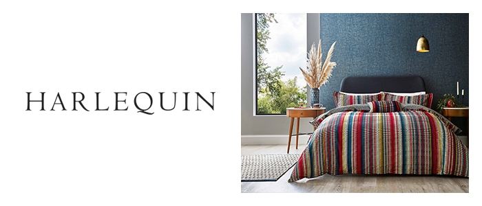 Oscillation Ikat Bedding by Harlequin in Cascade Green buy online from the  rug seller uk