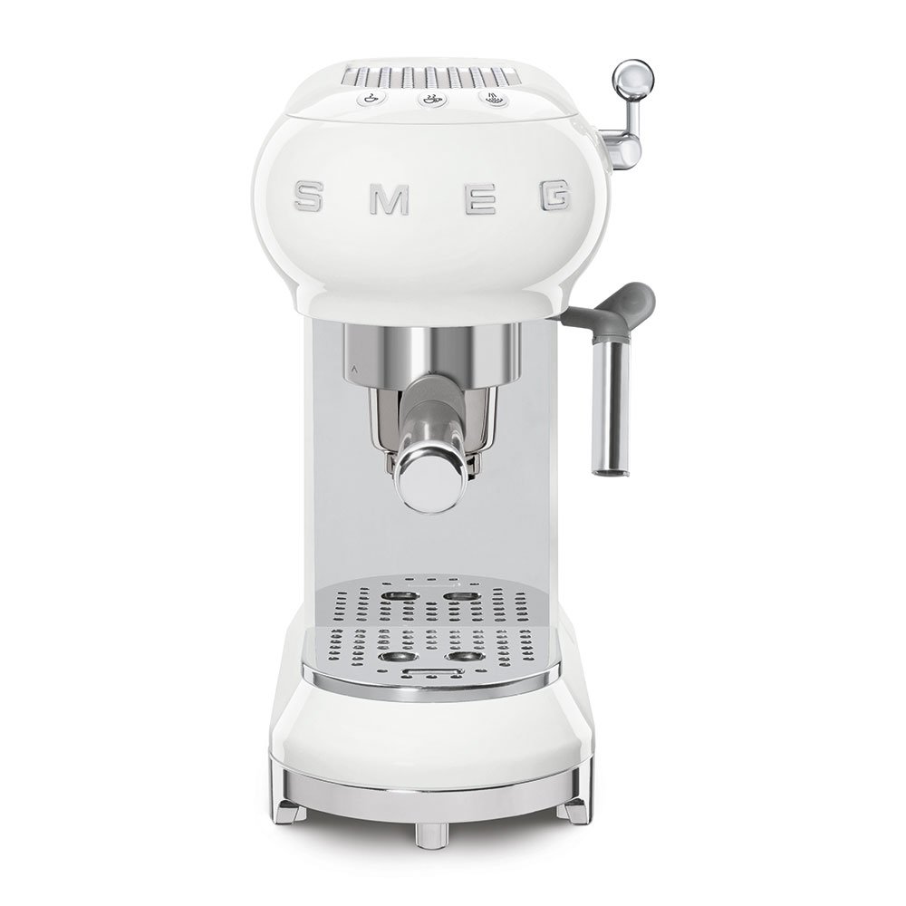 Smeg Espresso Machine White Glasswells