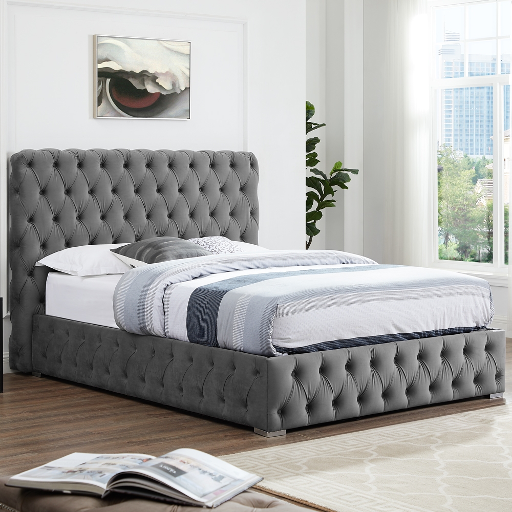 Middleton Ottoman Bed Frame Smoke Grey - Glasswells