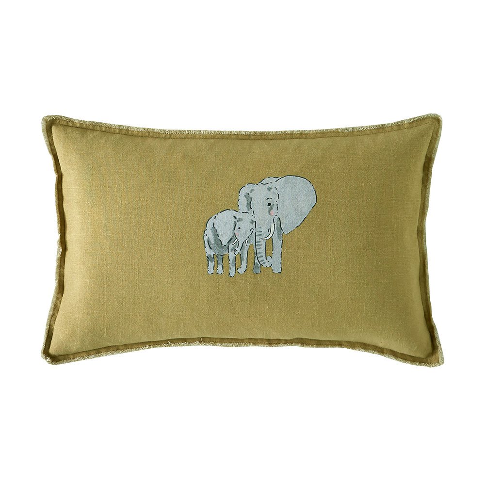 Yellow elephant sale cushion