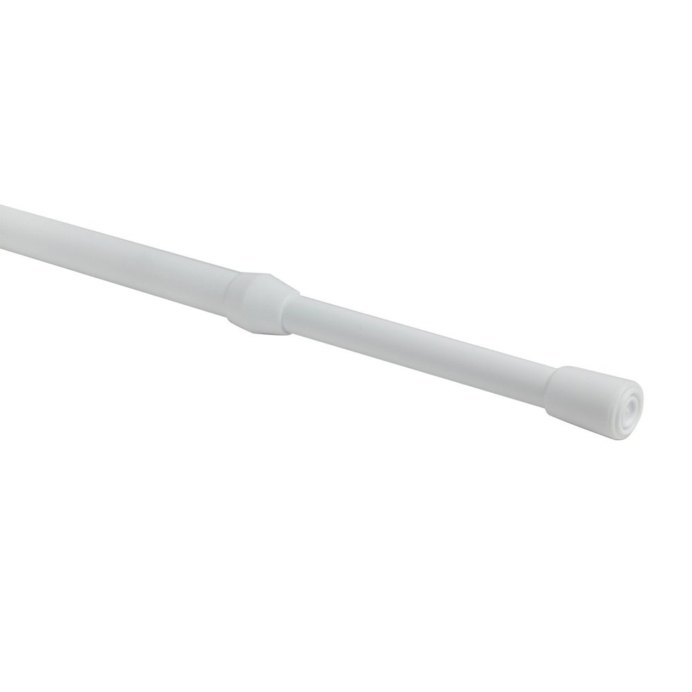 White Spring Loaded Tension Rod 40-60cm : : Home & Kitchen