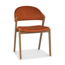 Christopher Rustic Oak Dining Chair Rust