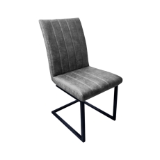 Fuji Retro Stitch Dining Chair Graphite