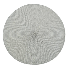 Walton & Co Circular Ribbed Placemat Dove Grey