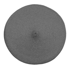 Walton & Co Circular Ribbed Placemat Iron Grey
