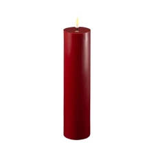Deluxe Homeart Real Flame Led Candle Bordeaux - 5 x 20cm