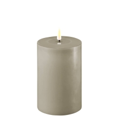 Deluxe Homeart Real Flame Led Candle Sand - 10 x 15cm