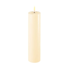 Deluxe Homeart Real Flame Led Candle Cream - 5 x 20cm