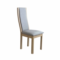 Stefan High Back Dining Chair Faux Leather