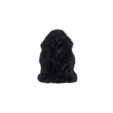 Sheepskin Single Black Rug