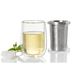 AdHoc Fusion Glass Tea Glass With Infuser