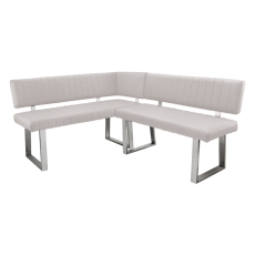 Ariel Corner Bench Set LH Light Grey PU