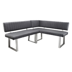 Ariel Corner Bench Set RH Dark Grey PU