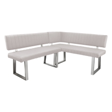 Ariel Corner Bench Set RH Light Grey PU