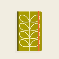 Orla Kiely Small Linear Stem Notebook in Olive