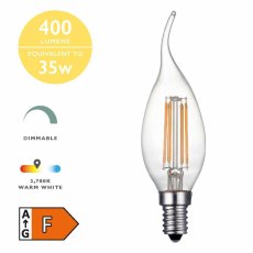 LED Candle Bulb Clear E14- 4W