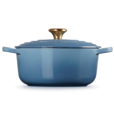 Le Creuset Cast Iron Round Casserole Dish Chambray