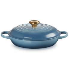 Le Creuset Cast Iron Shallow Casserole Dish Chambray