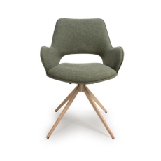 Vestia Perth Swivel Dining Chair Sage